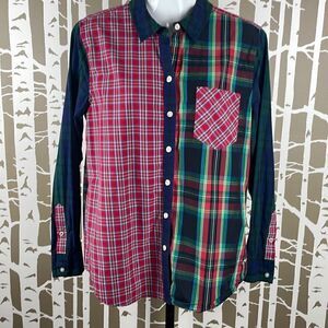 Vineyard Vines Relaxed Fit Mixed Plaid Button Front Shirt 10